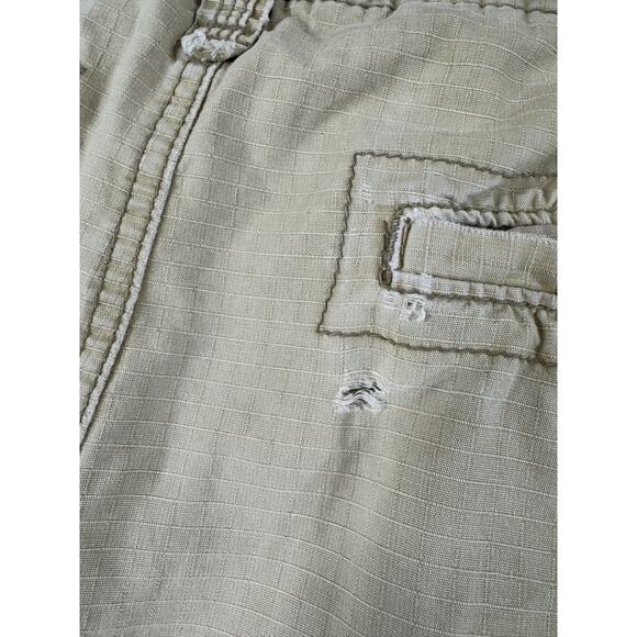 American Eagle Y2K Men's Longboard Cargo Shorts 30 Tan Ripstop Retro Surf Skate - Picture 14 of 16